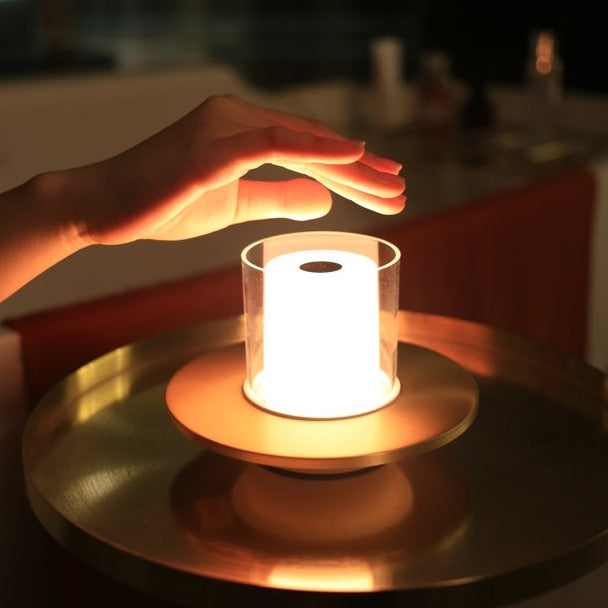 AuraLume Touchless Candle Lamp – Rechargeable Lighting