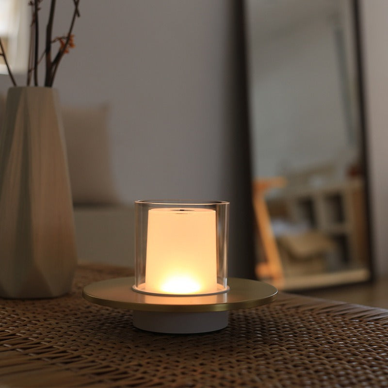 AuraLume Touchless Candle Lamp – Rechargeable Lighting