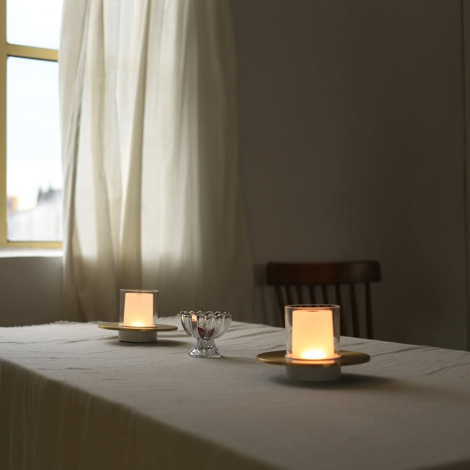AuraLume Touchless Candle Lamp – Rechargeable Lighting