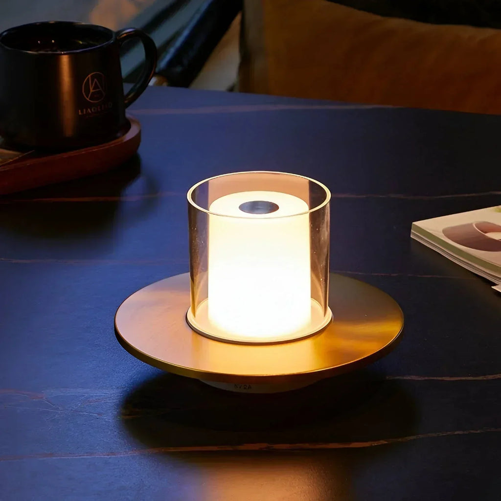 AuraLume Touchless Candle Lamp – Rechargeable Lighting
