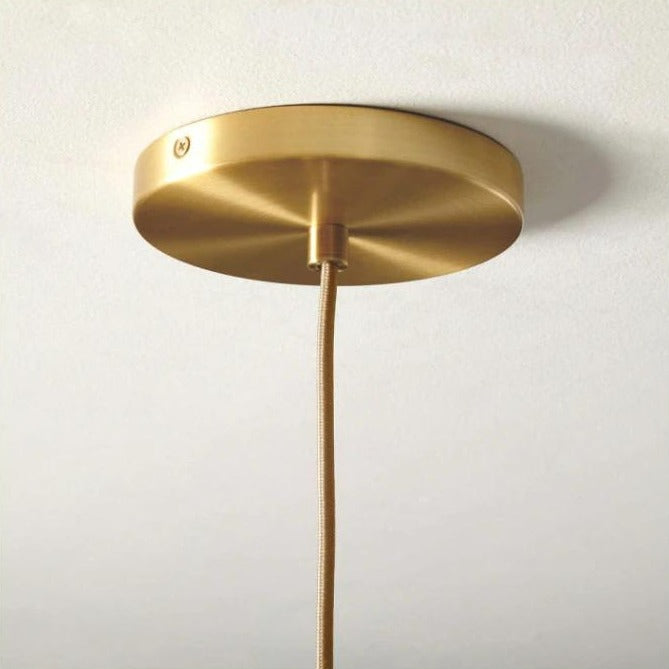 Aurora Glass Globe Pendant Lights Modern Brass Base