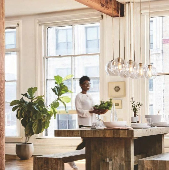 Aurora Glass Globe Pendant Lights Modern Brass Base