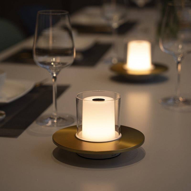 AuraLume Touchless Candle Lamp – Rechargeable Lighting