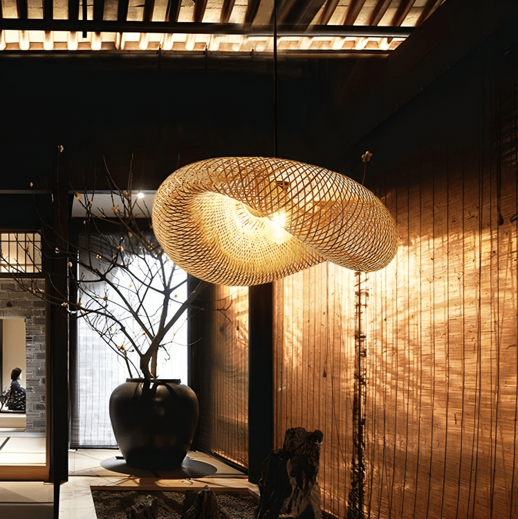 Rattan Pendant Light For Modern Homes Elegant Hanging Lamp