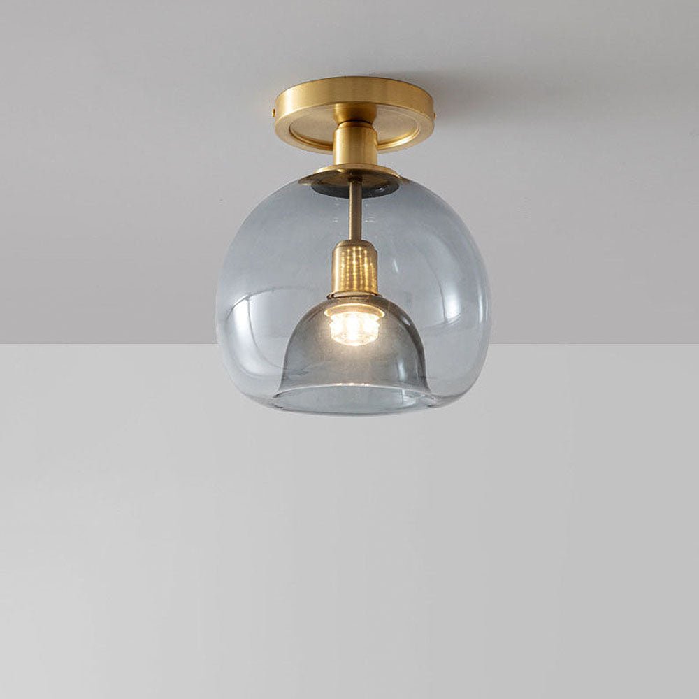 Aurelian Gray Glass Ceiling Lamp Modern Minimalist Design