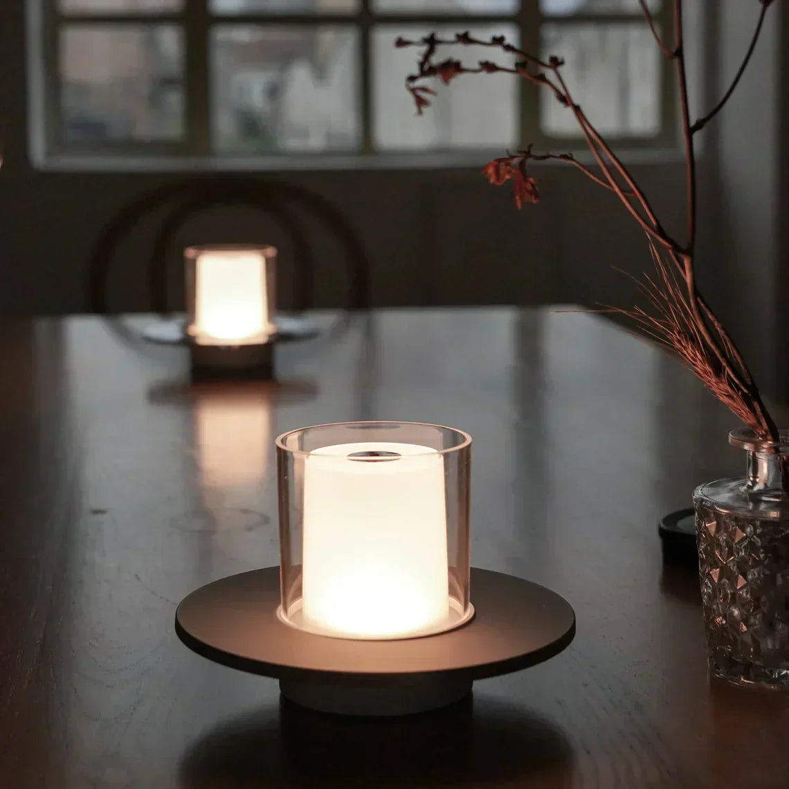 AuraLume Touchless Candle Lamp – Rechargeable Lighting