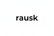 make a logo simple written for rausk