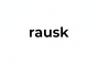 make a logo simple written for rausk
