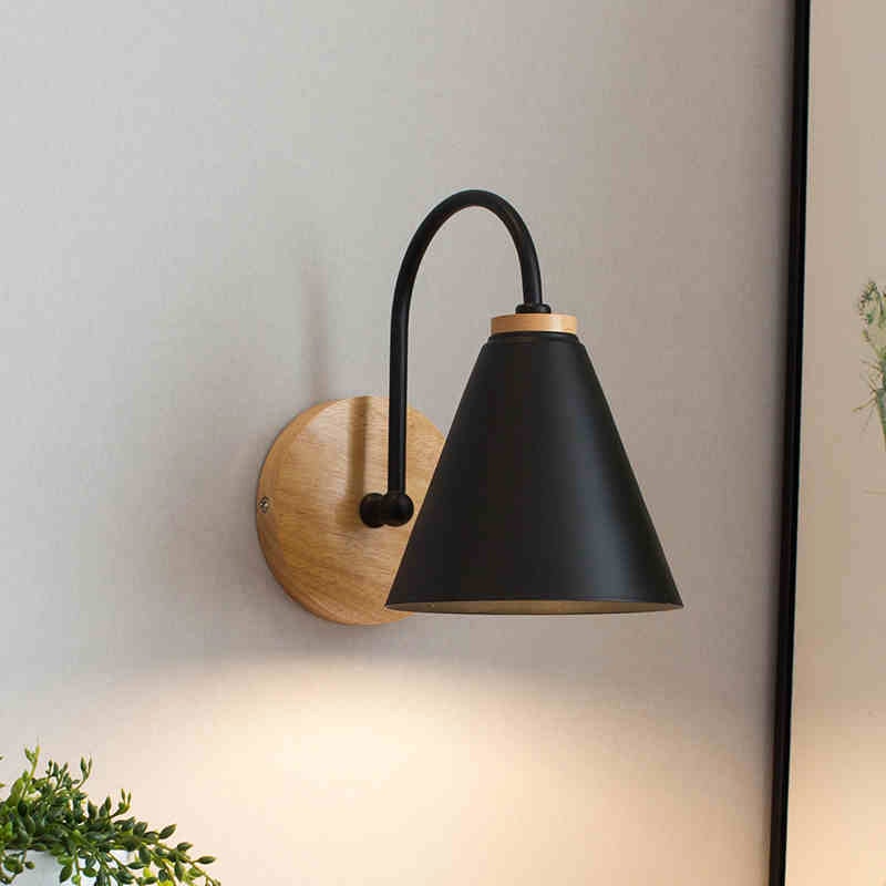 AlderLume Wood Wall Sconce with Matte Finish Premium Shade