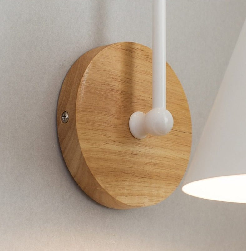 AlderLume Wood Wall Sconce with Matte Finish Premium Shade