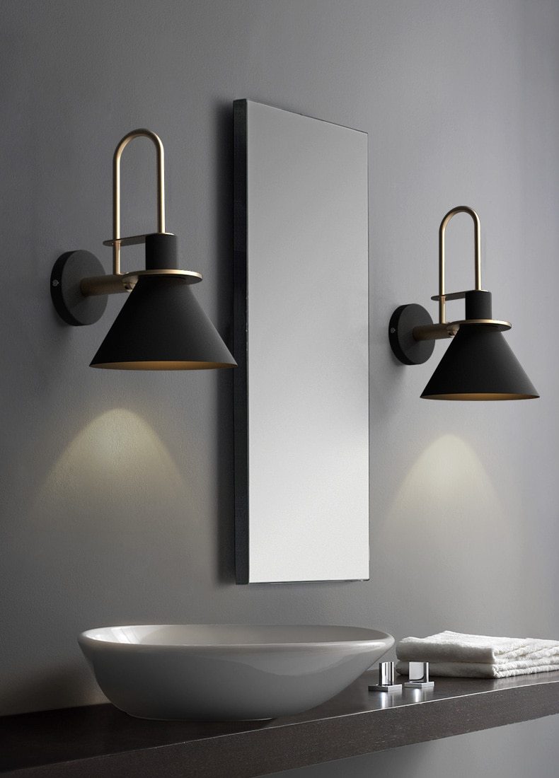 Astraeon Modern Wall Sconce with Matte Finish and Gold